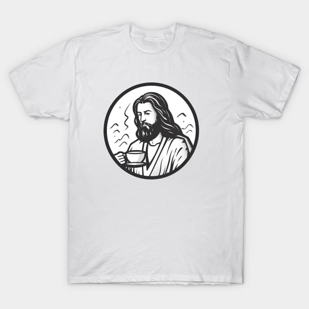 Christian Jesus Drinking Tea T-Shirt by dukito